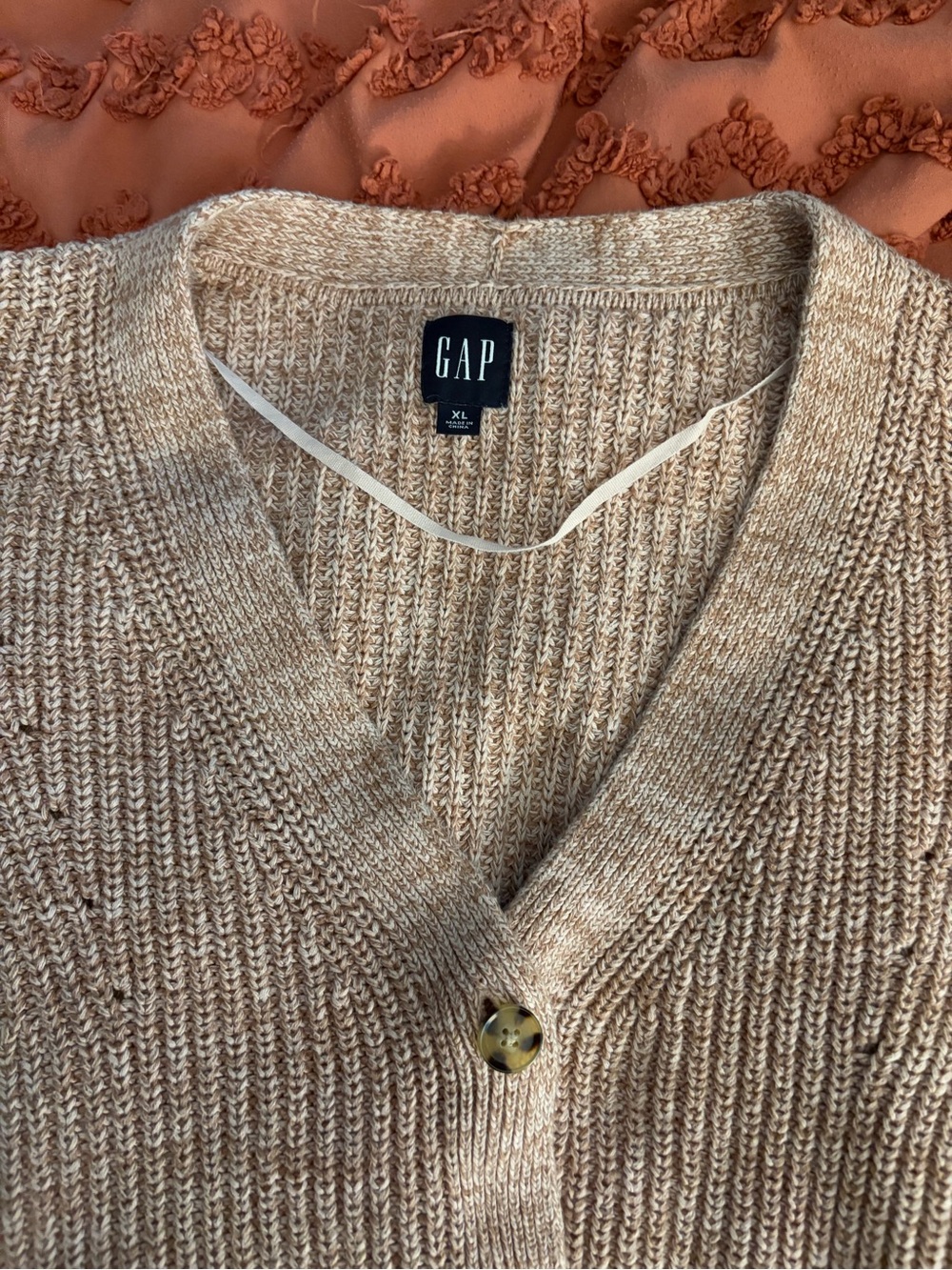 GAP Dusty Rose V-Neck Button Front Cardigan - Picture 8 of 10